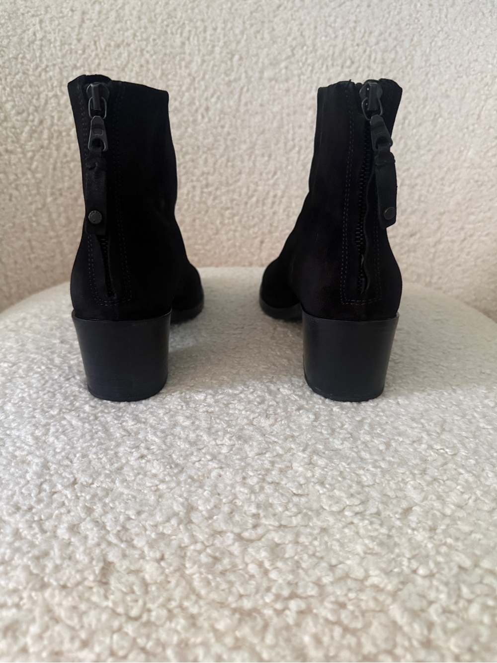 Rag & Bone Black Suede Leather Ankle Booties - Picture 6 of 10